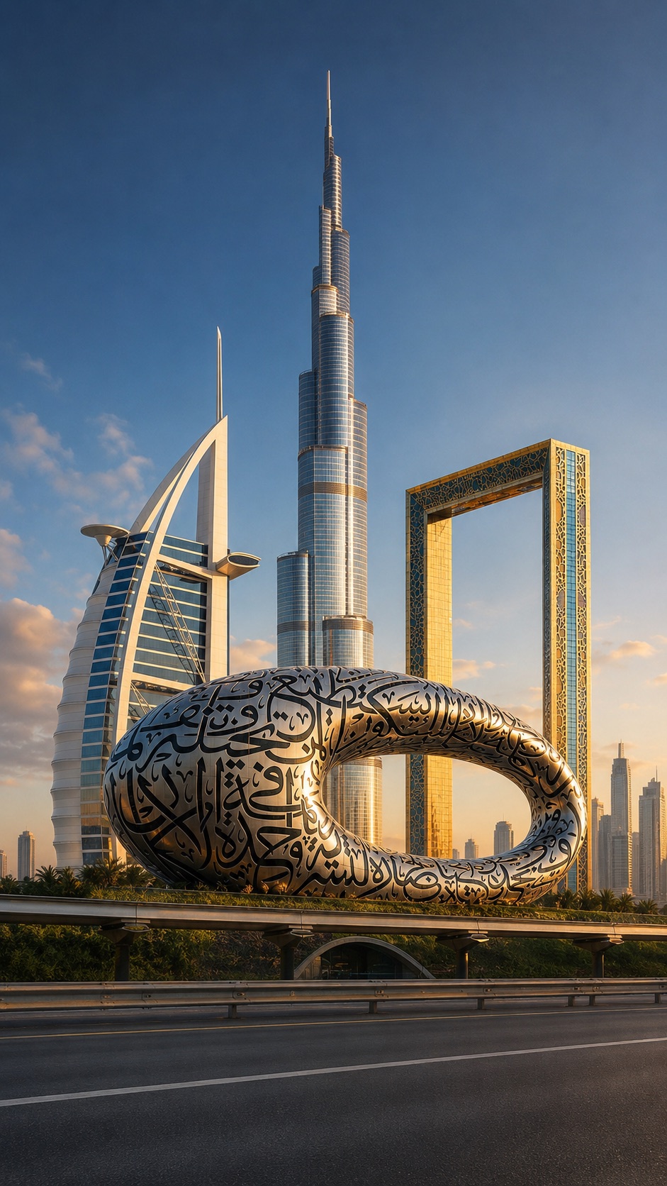 Dubai skyline seen from across the creek